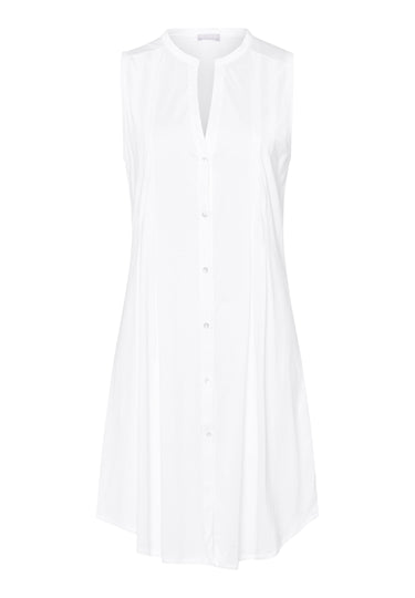 77952 Cotton Deluxe Button Front Tank Gown - 101 White